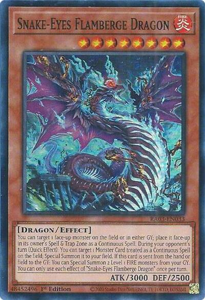 Snake-Eyes Flamberge Dragon (RA03-EN033) [Quarter Century Bonanza]