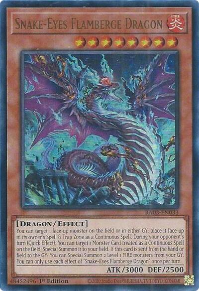 Snake-Eyes Flamberge Dragon (UR) (RA03-EN033) [Quarter Century Bonanza]