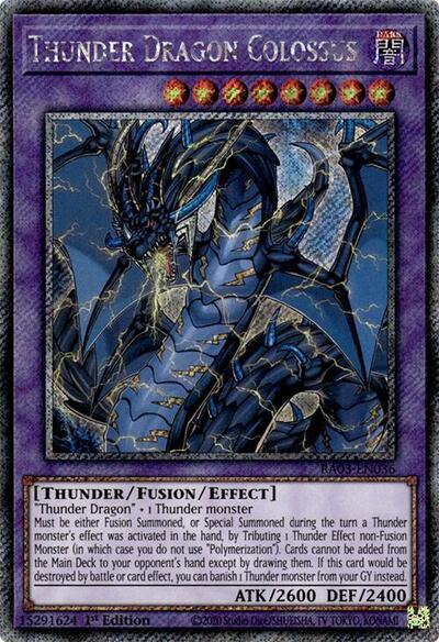 Thunder Dragon Colossus (Platinum Secret Rare) (RA03-EN036) [Quarter Century Bonanza]