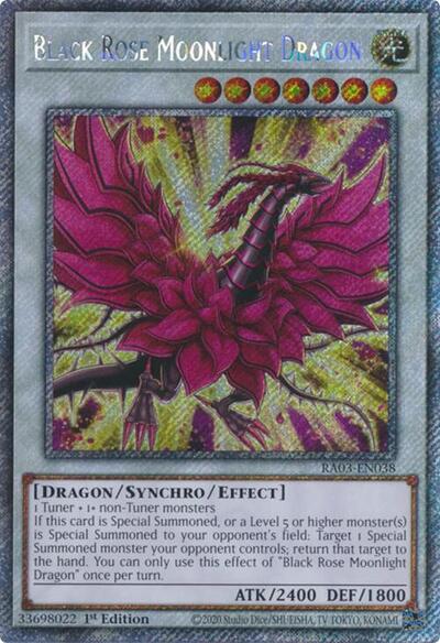 Black Rose Moonlight Dragon (Platinum Secret Rare) (RA03-EN038) [Quarter Century Bonanza]