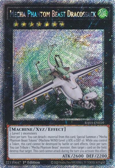 Mecha Phantom Beast Dracossack (Platinum Secret Rare) (RA03-EN039) [Quarter Century Bonanza]