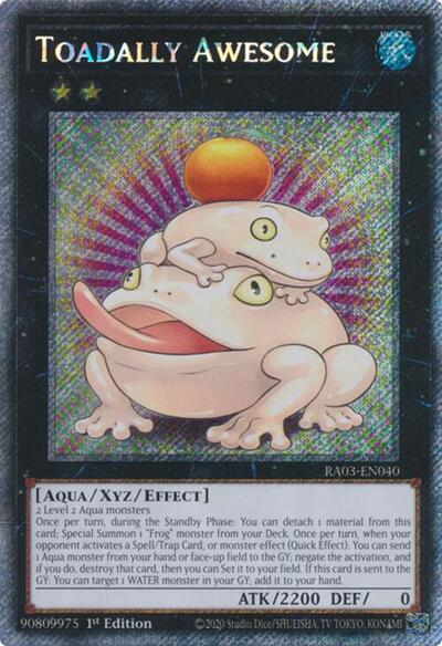 Toadally Awesome (Platinum Secret Rare) (RA03-EN040) [Quarter Century Bonanza]