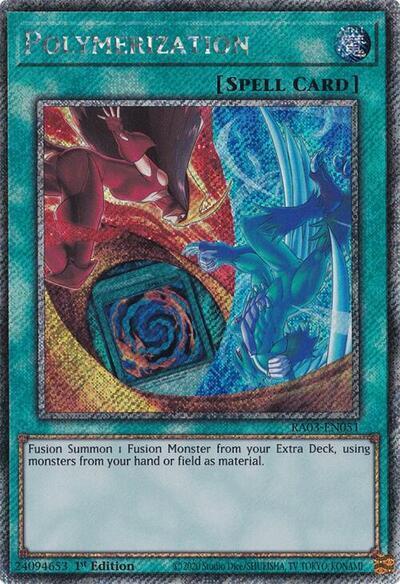 Polymerization (B) (HERO Art) (Platinum Secret Rare) (RA03-EN051) [Quarter Century Bonanza]