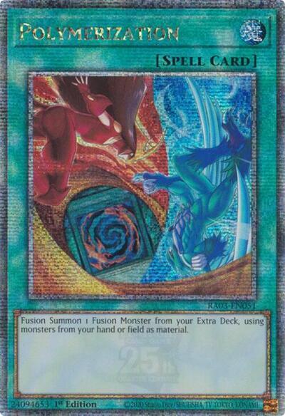 Polymerization (B) (HERO Art) (Quarter Century Secret Rare) (RA03-EN051) [Quarter Century Bonanza]