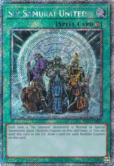 Six Samurai United (Platinum Secret Rare) (RA03-EN054) [Quarter Century Bonanza]