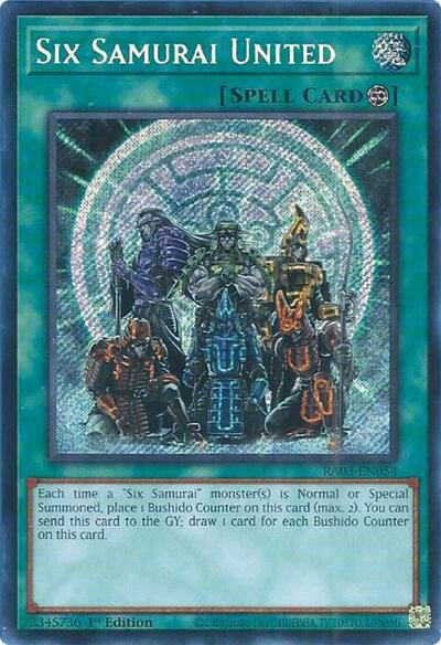 Six Samurai United (Secret Rare) (RA03-EN054) [Quarter Century Bonanza]