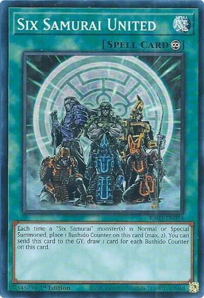 Six Samurai United (RA03-EN054) [Quarter Century Bonanza]