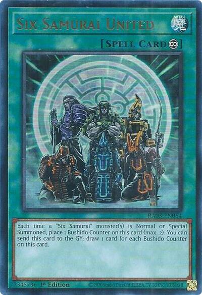 Six Samurai United (UR) (RA03-EN054) [Quarter Century Bonanza]
