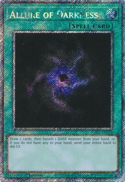Allure of Darkness (Platinum Secret Rare) (RA03-EN055) [Quarter Century Bonanza]
