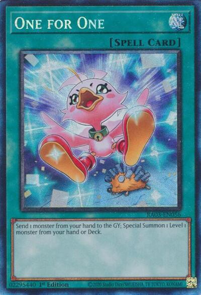 One for One (Alternate Art) (PCR) (RA03-EN056) [Quarter Century Bonanza]