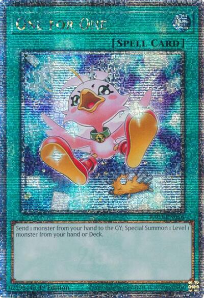 One for One (Alternate Art) (Quarter Century Secret Rare) (RA03-EN056) [Quarter Century Bonanza]