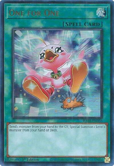 One for One (Alternate Art) (UR) (RA03-EN056) [Quarter Century Bonanza]