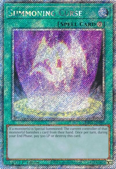 Summoning Curse (Platinum Secret Rare) (RA03-EN057) [Quarter Century Bonanza]