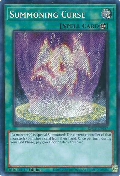 Summoning Curse (Secret Rare) (RA03-EN057) [Quarter Century Bonanza]