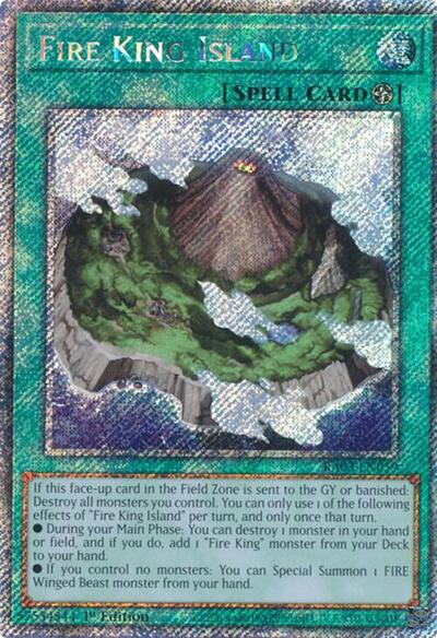 Fire King Island (Platinum Secret Rare) (RA03-EN059) [Quarter Century Bonanza]