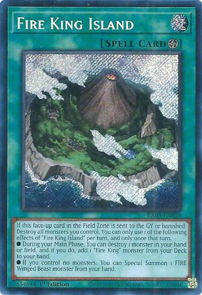 Fire King Island (Secret Rare) (RA03-EN059) [Quarter Century Bonanza]