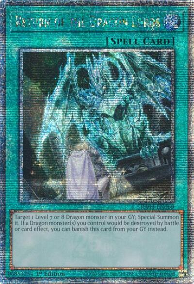 Return of the Dragon Lords (Quarter Century Secret Rare) (RA03-EN060) [Quarter Century Bonanza]