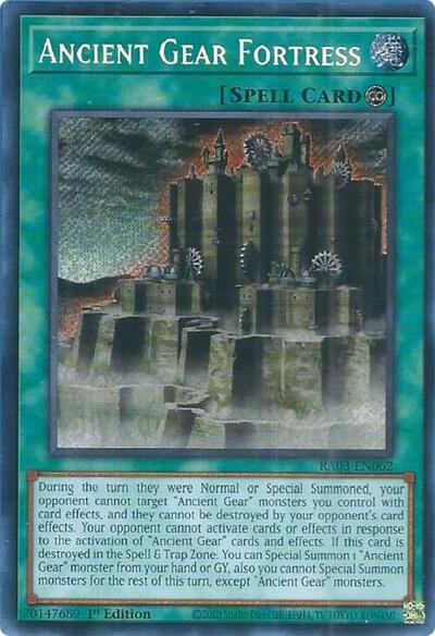 Ancient Gear Fortress (Secret Rare) (RA03-EN062) [Quarter Century Bonanza]