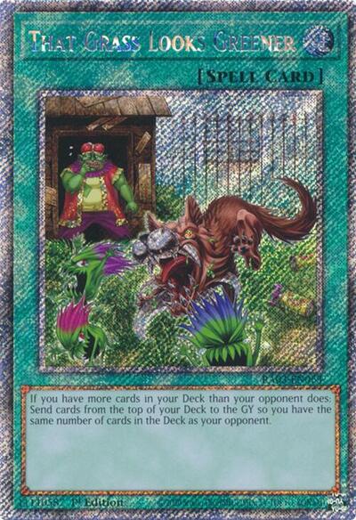 That Grass Looks Greener (Platinum Secret Rare) (RA03-EN063) [Quarter Century Bonanza]