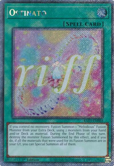 Ostinato (Platinum Secret Rare) (RA03-EN064) [Quarter Century Bonanza]