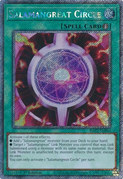 Salamangreat Circle (Platinum Secret Rare) (RA03-EN066) [Quarter Century Bonanza]