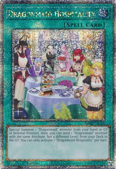 Dragonmaid Hospitality (Alternate Art) (Quarter Century Secret Rare) (RA03-EN068) [Quarter Century Bonanza]