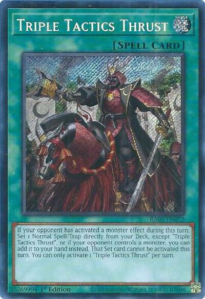Triple Tactics Thrust (Secret Rare) (RA03-EN072) [Quarter Century Bonanza]