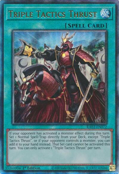 Triple Tactics Thrust (PUR) (RA03-EN072) [Quarter Century Bonanza]