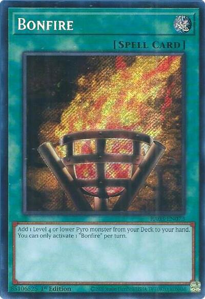 Bonfire (Secret Rare) (RA03-EN073) [Quarter Century Bonanza]