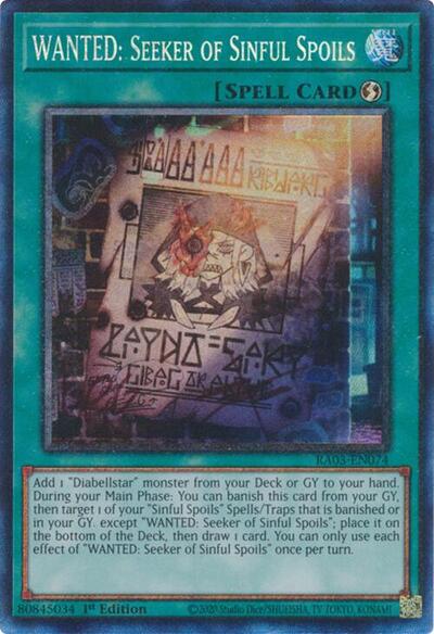 WANTED: Seeker of Sinful Spoils (PCR) (RA03-EN074) [Quarter Century Bonanza]