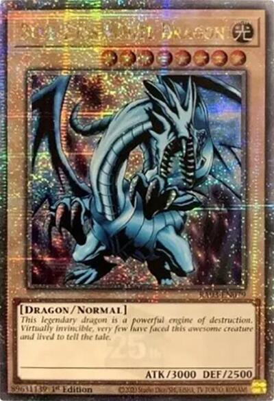 Blue-Eyes White Dragon (Quarter Century Secret Rare) (RA03-EN079) [Quarter Century Bonanza]