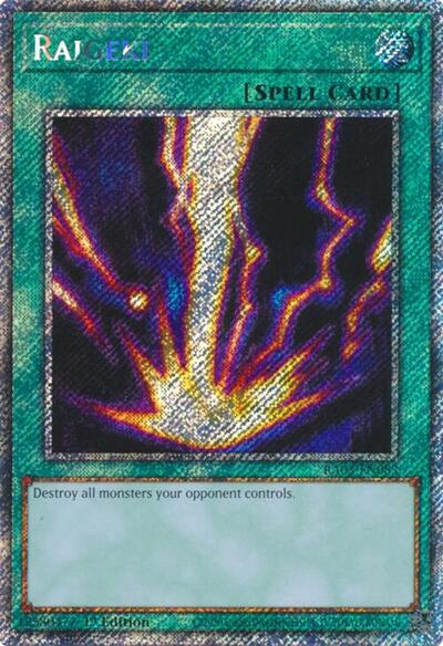 Raigeki (Platinum Secret Rare) (RA03-EN083) [Quarter Century Bonanza]