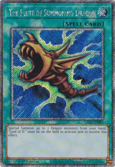 The Flute of Summoning Dragon (Platinum Secret Rare) (RA03-EN087) [Quarter Century Bonanza]