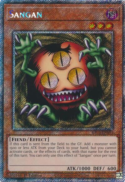 Sangan (Platinum Secret Rare) (RA03-EN089) [Quarter Century Bonanza]