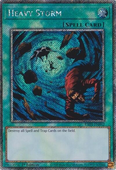 Heavy Storm (Platinum Secret Rare) (RA03-EN092) [Quarter Century Bonanza]