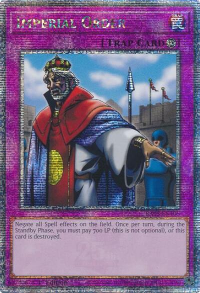 Imperial Order (Quarter Century Secret Rare) (RA03-EN106) [Quarter Century Bonanza]
