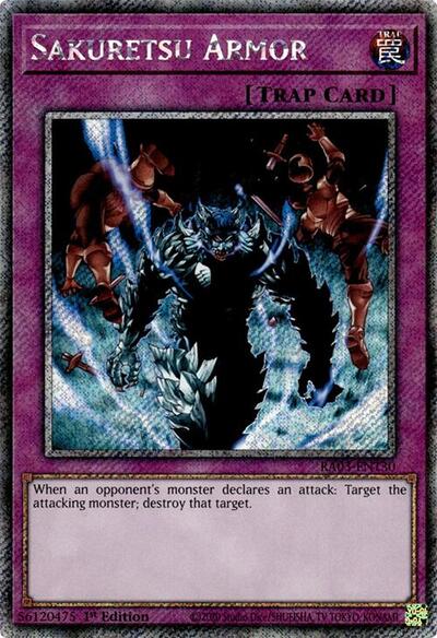 Sakuretsu Armor (Platinum Secret Rare) (RA03-EN130) [Quarter Century Bonanza]