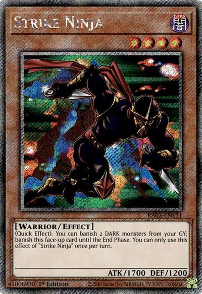 Strike Ninja (Platinum Secret Rare) (RA03-EN131) [Quarter Century Bonanza]