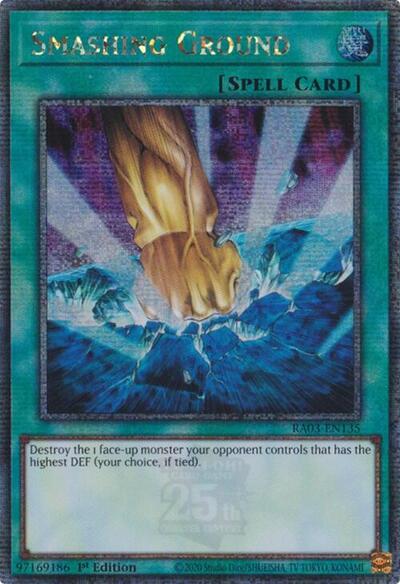 Smashing Ground (Quarter Century Secret Rare) (RA03-EN135) [Quarter Century Bonanza]