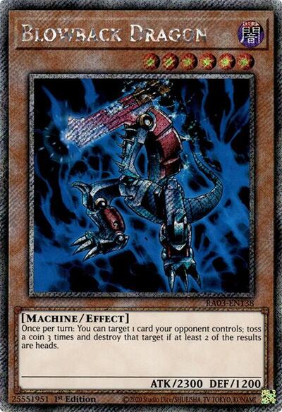 Blowback Dragon (Platinum Secret Rare) (RA03-EN138) [Quarter Century Bonanza]