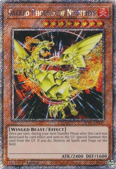 Sacred Phoenix of Nephthys (Platinum Secret Rare) (RA03-EN147) [Quarter Century Bonanza]