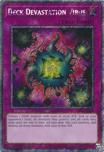 Deck Devastation Virus (Platinum Secret Rare) (RA03-EN150) [Quarter Century Bonanza]