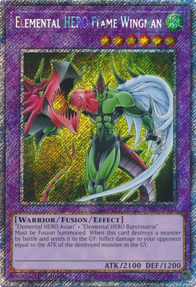 Elemental HERO Flame Wingman (Platinum Secret Rare) (RA03-EN152) [Quarter Century Bonanza]