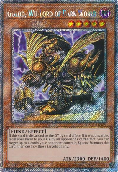 Goldd, Wu-Lord of Dark World (Platinum Secret Rare) (RA03-EN159) [Quarter Century Bonanza]