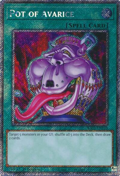 Pot of Avarice (Platinum Secret Rare) (RA03-EN160) [Quarter Century Bonanza]