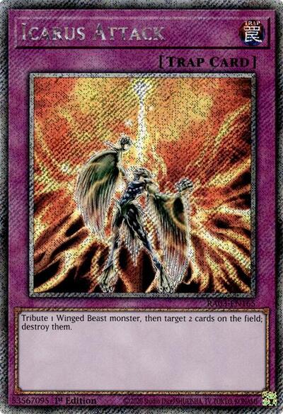 Icarus Attack (Platinum Secret Rare) (RA03-EN165) [Quarter Century Bonanza]