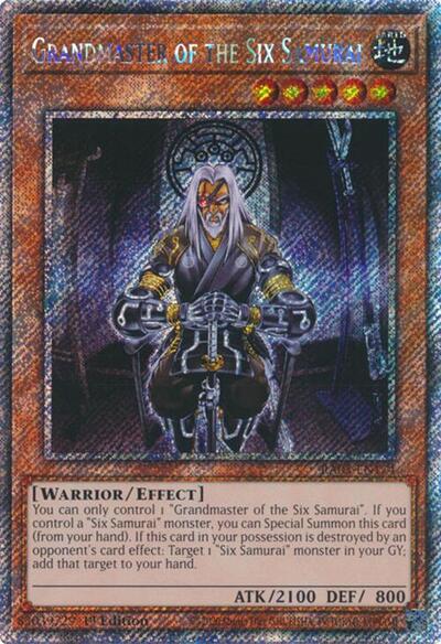 Grandmaster of the Six Samurai (Platinum Secret Rare) (RA03-EN174) [Quarter Century Bonanza]