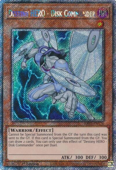 Destiny HERO - Disk Commander (Platinum Secret Rare) (RA03-EN176) [Quarter Century Bonanza]