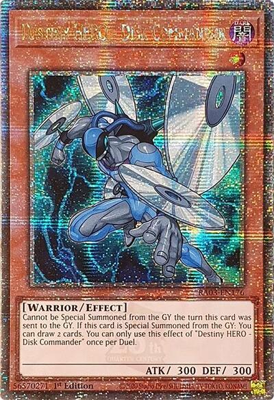 Destiny HERO - Disk Commander (Quarter Century Secret Rare) (RA03-EN176) [Quarter Century Bonanza]