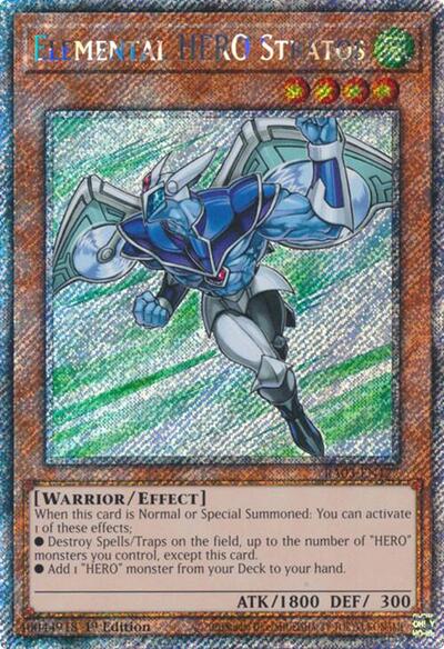 Elemental HERO Stratos (Platinum Secret Rare) (RA03-EN177) [Quarter Century Bonanza]